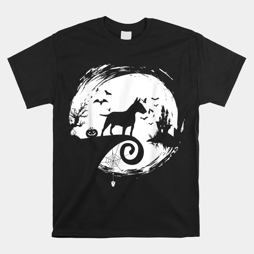 Bull Terrier Halloween Costume Bully Moon Silhouette Shirt Bull Terrier Halloween Costume Bully Moon Silhouette Shirt