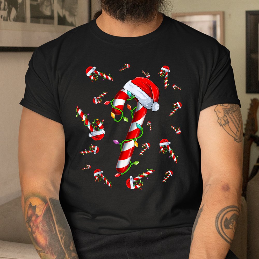 Candy Cane Merry And Bright Red And White Candy Christmas Shirt Candy Cane Merry And Bright Red And White Candy Christmas Shirt