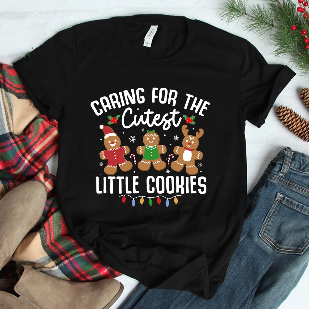 Caring For Cutest Little Cookies Pediatric Nurse Christmas Shirt Caring For Cutest Little Cookies Pediatric Nurse Christmas Shirt