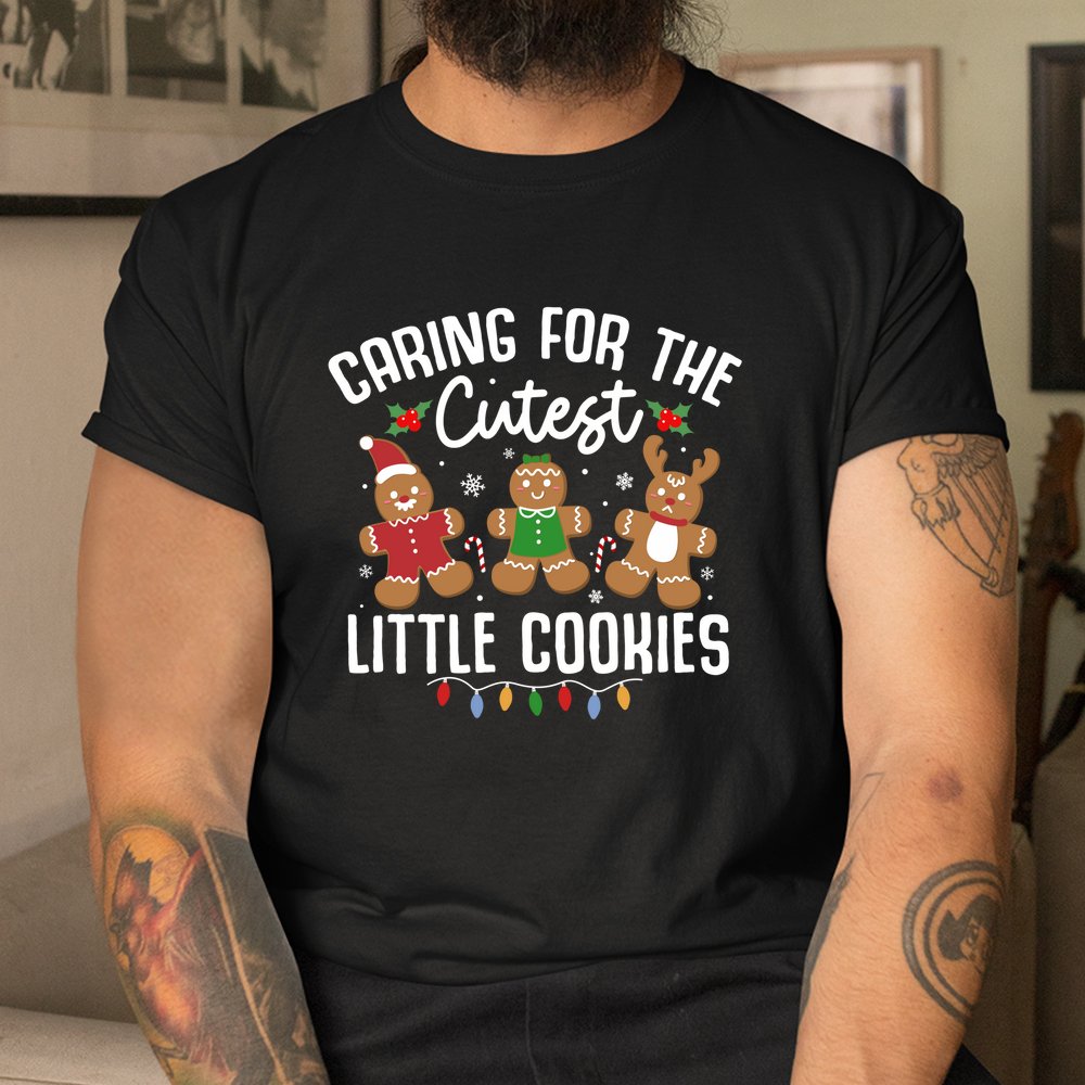 Caring For Cutest Little Cookies Pediatric Nurse Christmas Shirt Caring For Cutest Little Cookies Pediatric Nurse Christmas Shirt