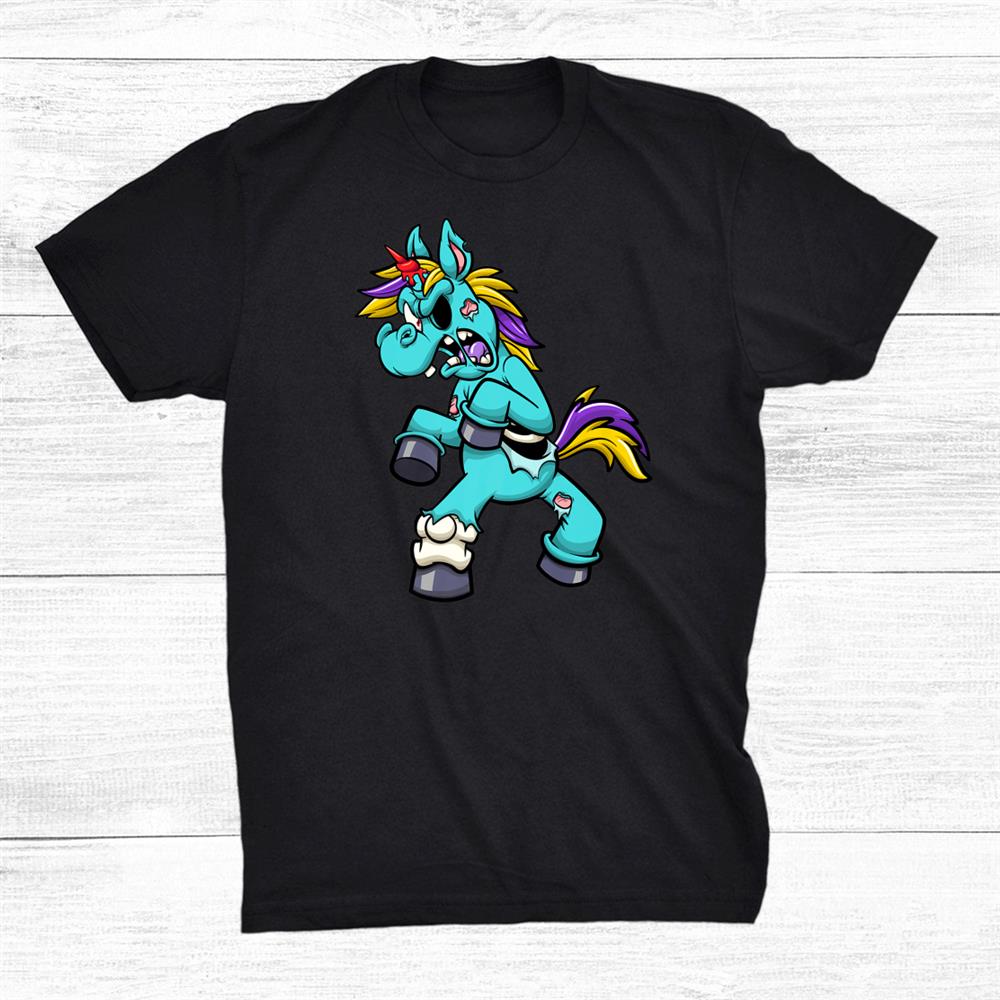 Cartoon Zombie Unicorn Funny Dark Humor Halloween Shirt Cartoon Zombie Unicorn Funny Dark Humor Halloween Shirt
