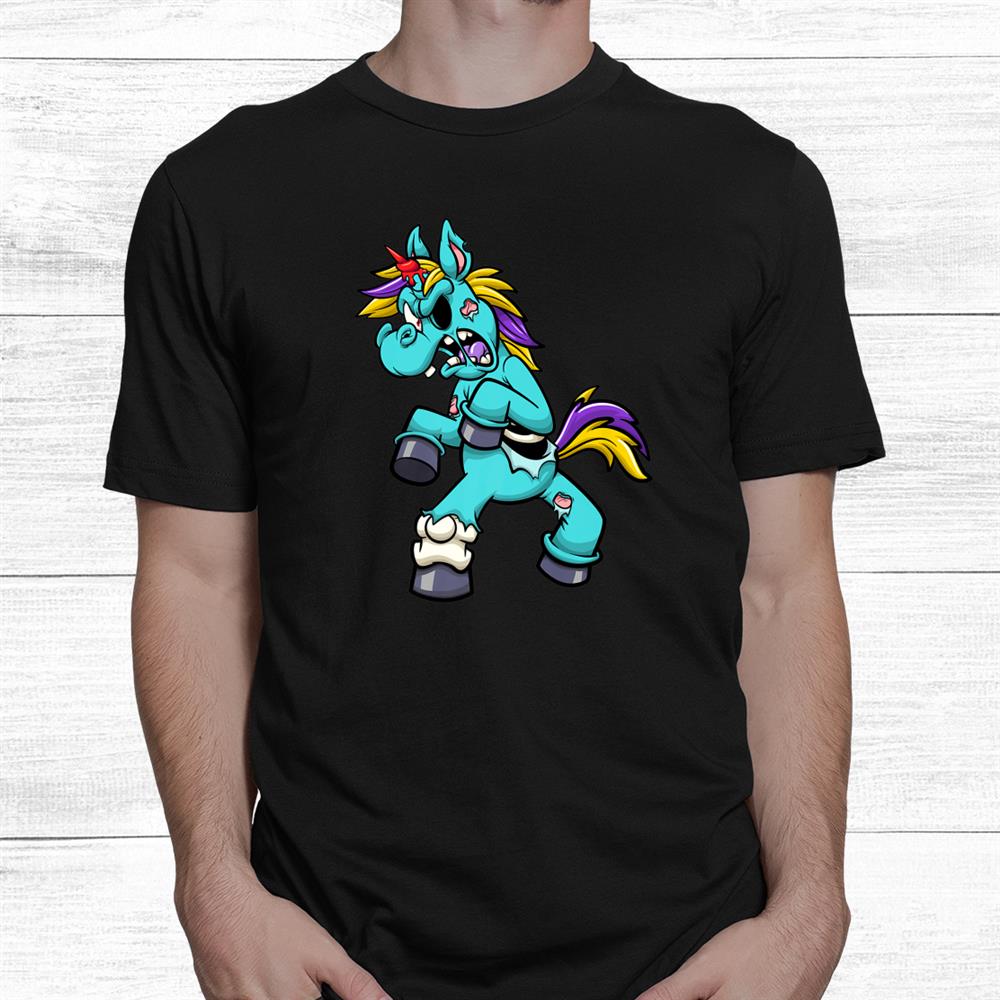 Cartoon Zombie Unicorn Funny Dark Humor Halloween Shirt Cartoon Zombie Unicorn Funny Dark Humor Halloween Shirt
