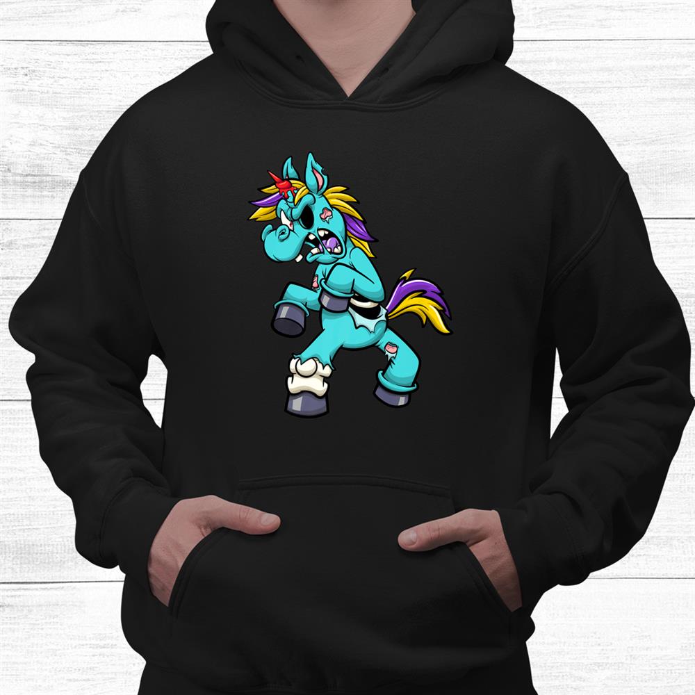Cartoon Zombie Unicorn Funny Dark Humor Halloween Shirt Cartoon Zombie Unicorn Funny Dark Humor Halloween Shirt
