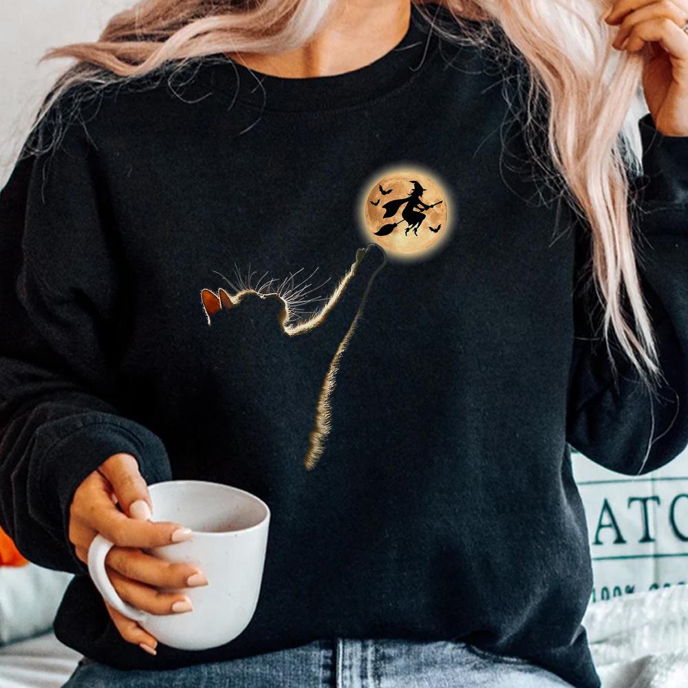 Cat Catching The Moon Halloween Shirt Cat Catching The Moon Halloween Shirt