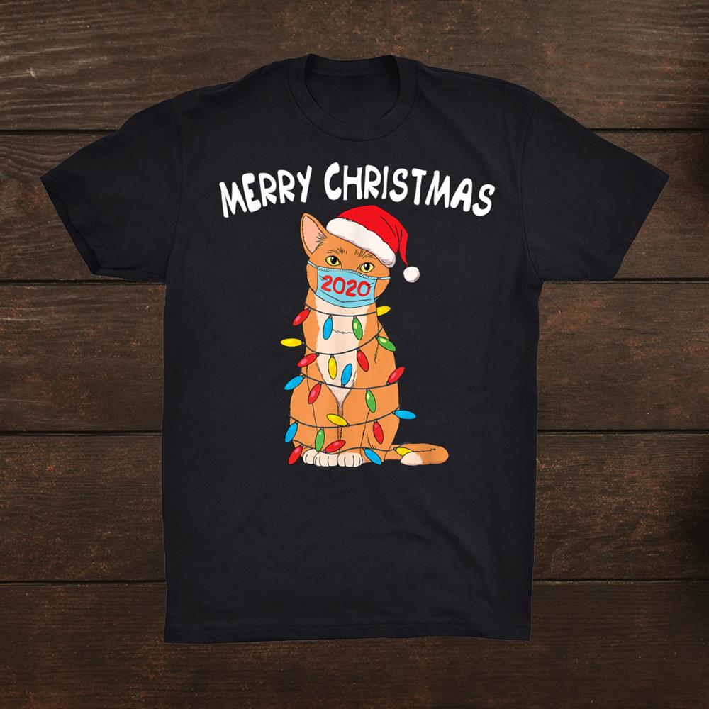 Cat In Mask Shirt Funny Xmas Cat Merry Christmas Shirt Cat In Mask Shirt Funny Xmas Cat Merry Christmas Shirt