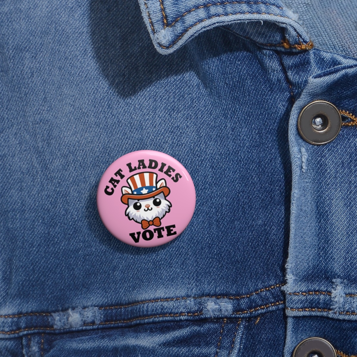 Cat Ladies Vote For Kamala Custom Pin Button Cat Ladies Vote For Kamala Custom Pin Button