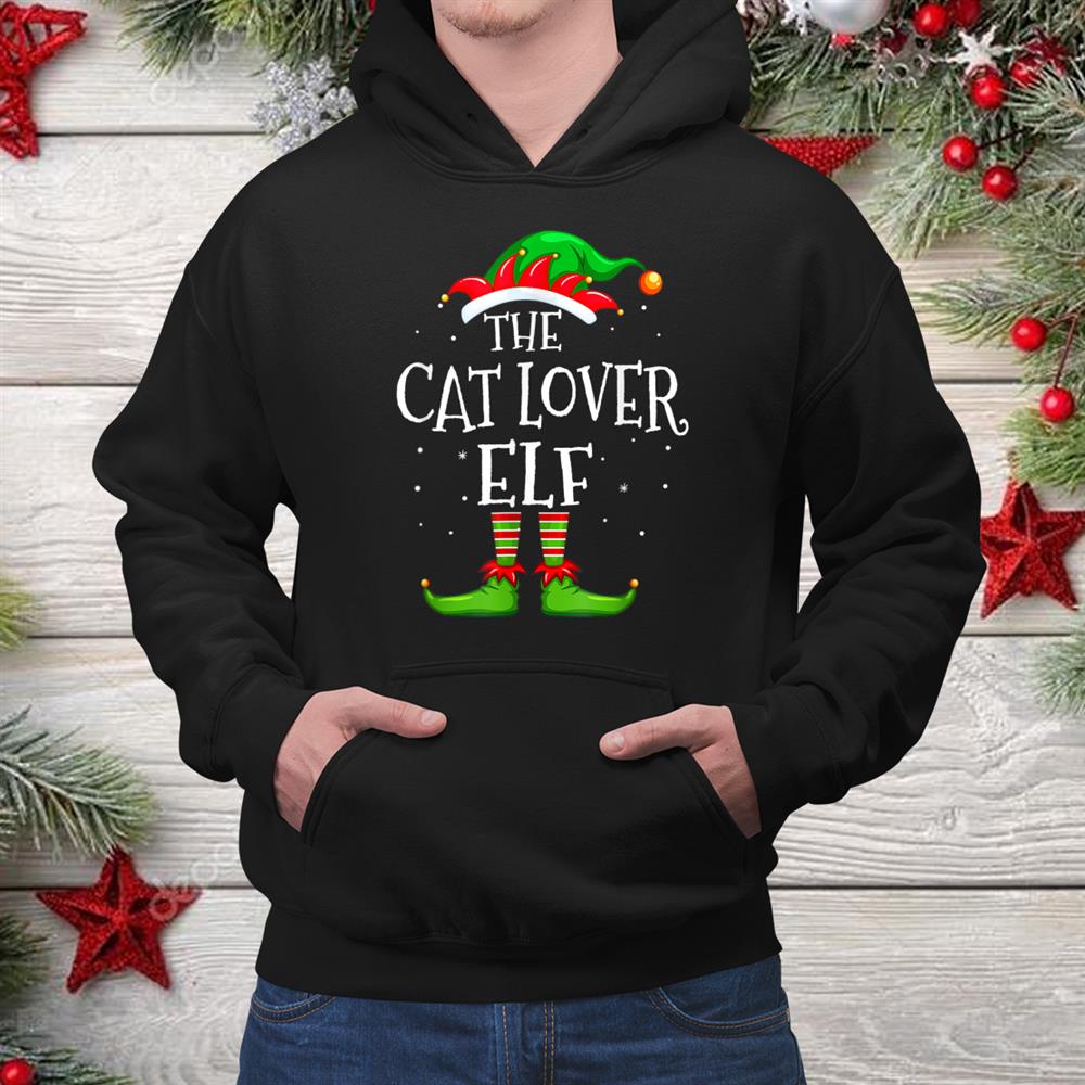 Cat Lover Elf Family Matching Christmas Group Pajama Shirt Cat Lover Elf Family Matching Christmas Group Pajama Shirt