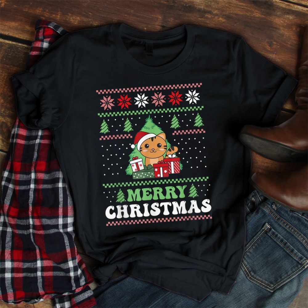 Cat Merry Christmas Ugly Christmas Shirt Cat Merry Christmas Ugly Christmas Shirt