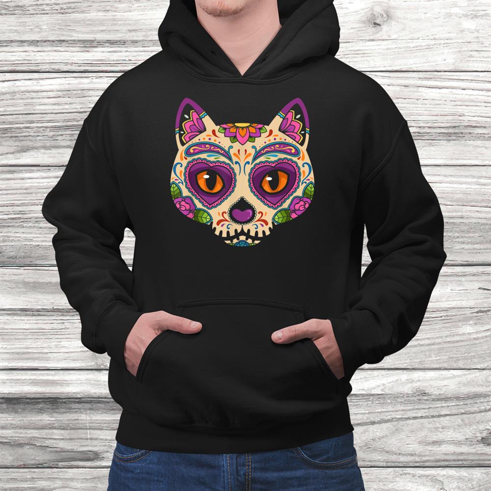 Cat Sugar Skull Mexico Calavera Dia De Los Muertos Halloween Shirt Cat Sugar Skull Mexico Calavera Dia De Los Muertos Halloween Shirt