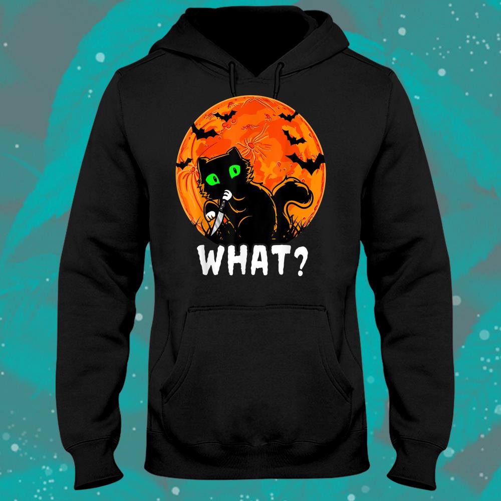 Cat What Cat With Knife Halloween Shirt Cat What Cat With Knife Halloween Shirt