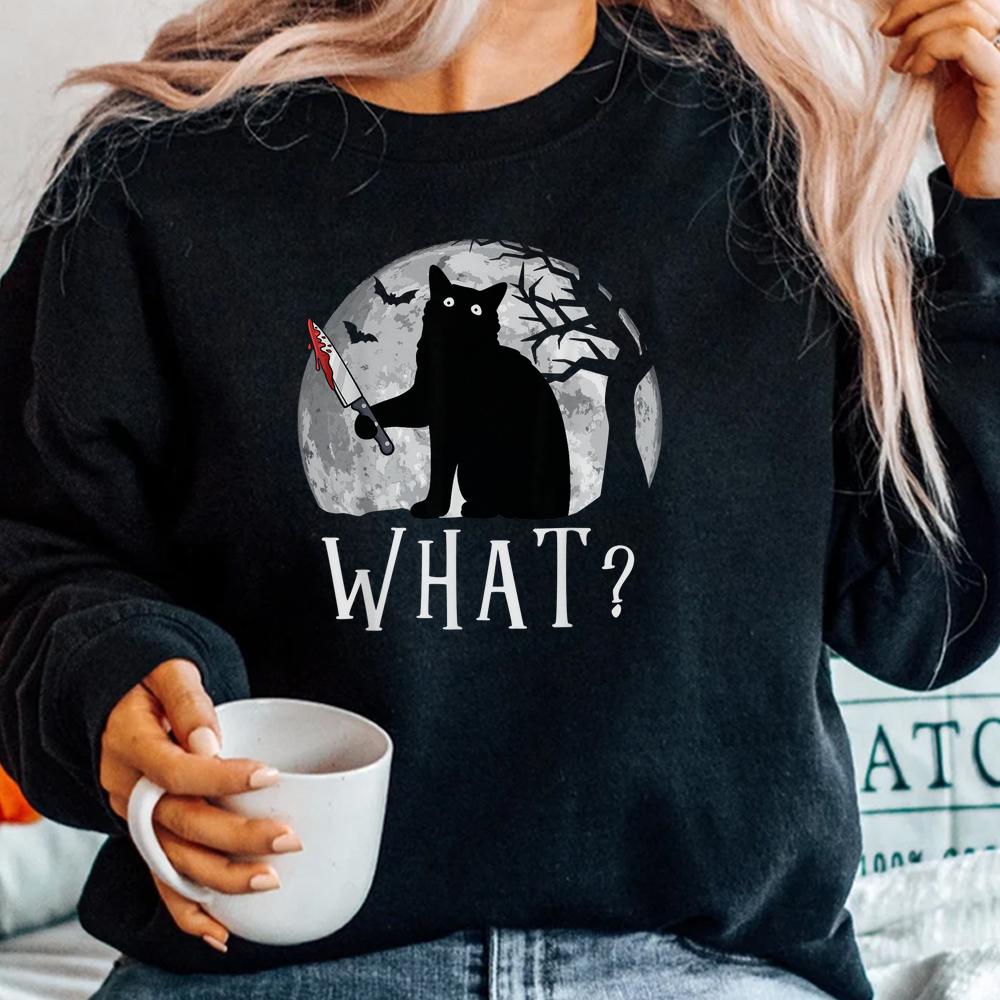 Cat What Halloween Cat Shirt Cat What Halloween Cat Shirt