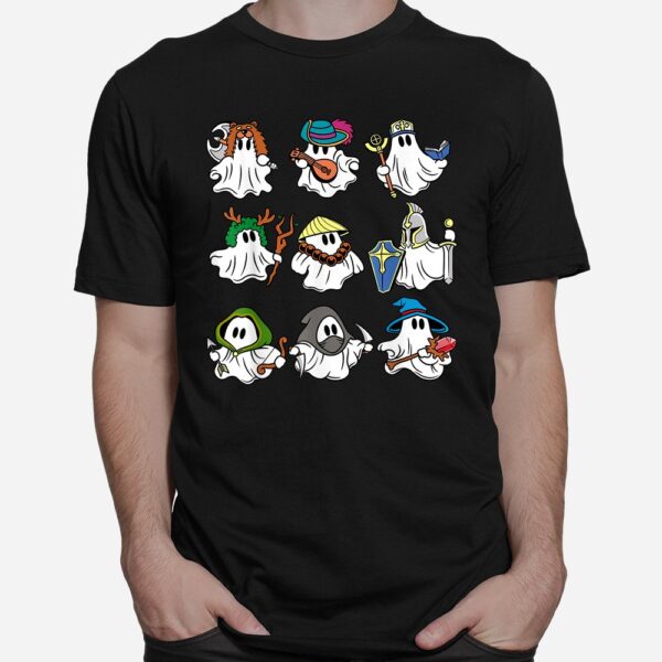 character classes rpg gamer cute ghost nerdy for halloween shirt 1 1