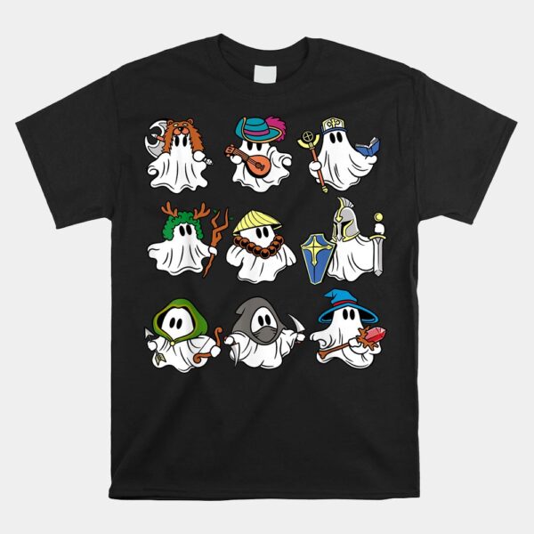 Character Classes RPG Gamer Cute Ghost Nerdy For Halloween Shirt