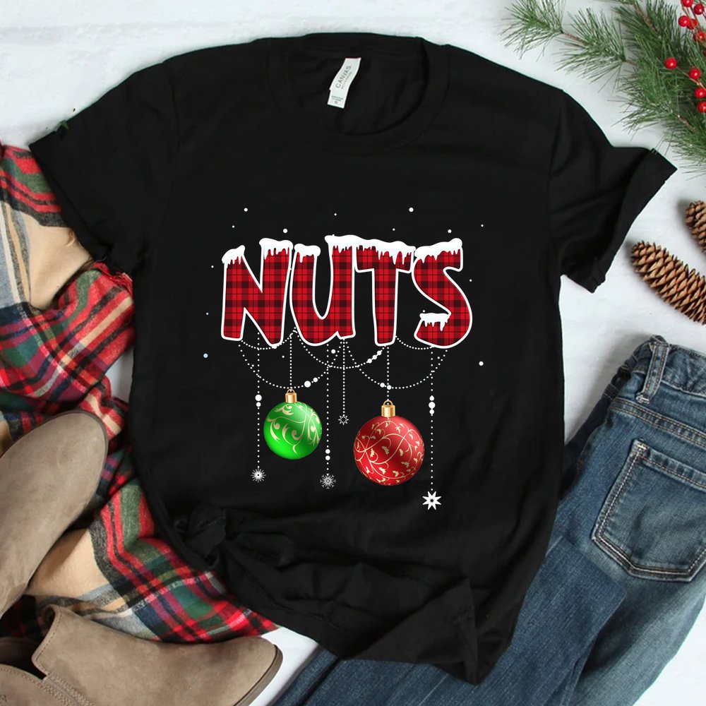 Chest Nuts Christmas Red Plaid Matching Couple Chestnuts Shirt Chest Nuts Christmas Red Plaid Matching Couple Chestnuts Shirt
