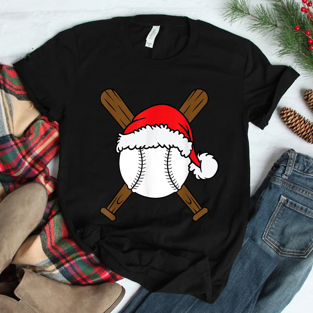 Christmas Baseball Player Santa Sports Shirt Christmas Baseball Player Santa Sports Shirt