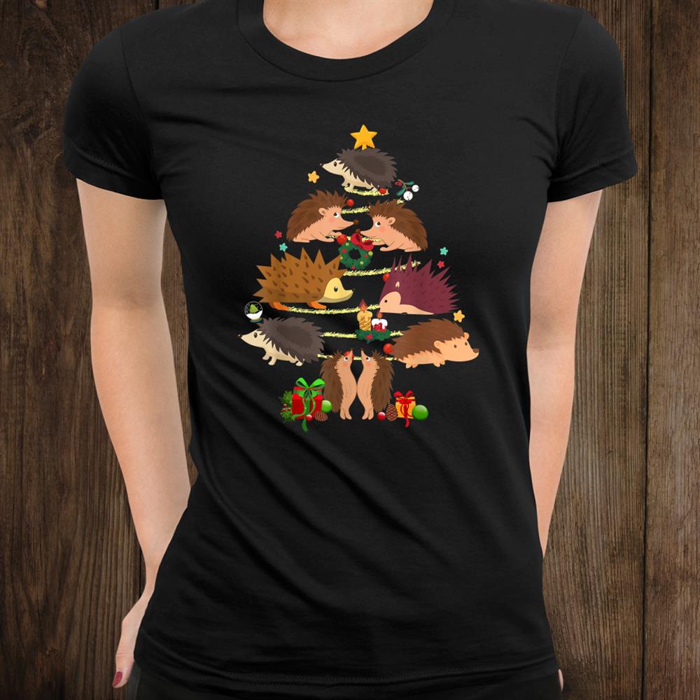 Christmas Cute Funny Hedge Hog Christmas Tree Shirt Christmas Cute Funny Hedge Hog Christmas Tree Shirt