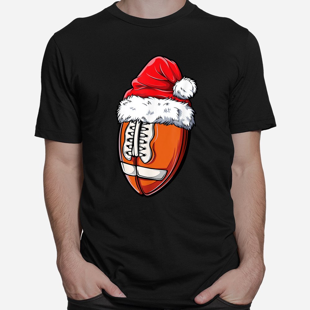 Christmas Football Ball Santa Hat Xmas Shirt Christmas Football Ball Santa Hat Xmas Shirt