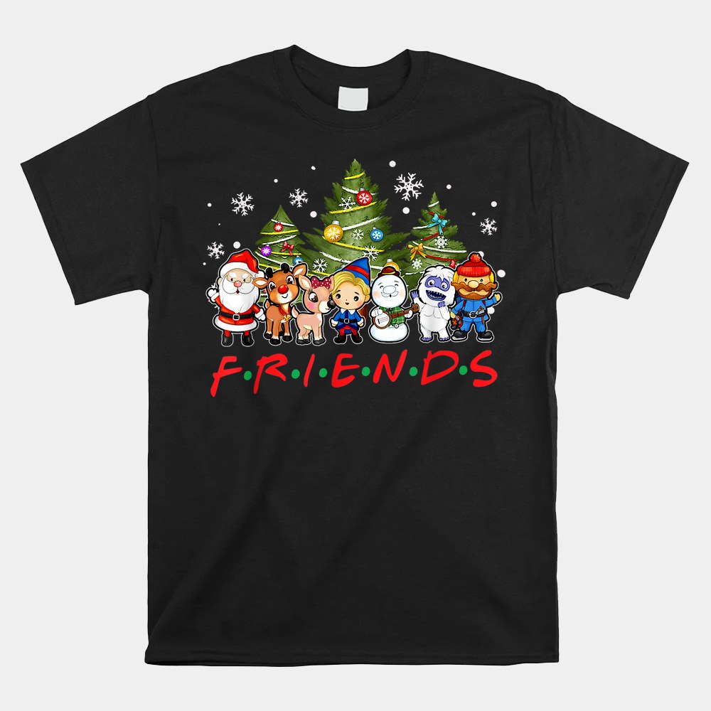 Christmas Friends Santa Rudolph Snowman Family Shirt Christmas Friends Santa Rudolph Snowman Family Shirt
