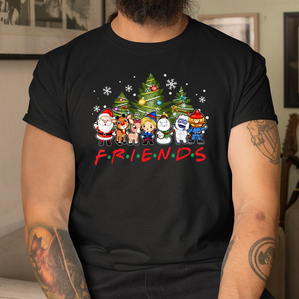 Christmas Friends Santa Rudolph Snowman Family Shirt Christmas Friends Santa Rudolph Snowman Family Shirt