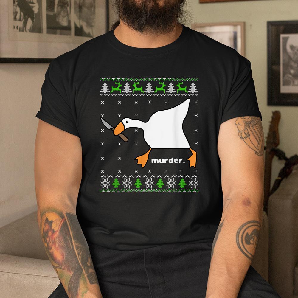 Christmas Goose Murder Ugly Sweater Shirt Christmas Goose Murder Ugly Sweater Shirt