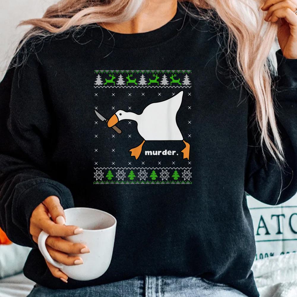 Christmas Goose Murder Ugly Sweater Shirt Christmas Goose Murder Ugly Sweater Shirt