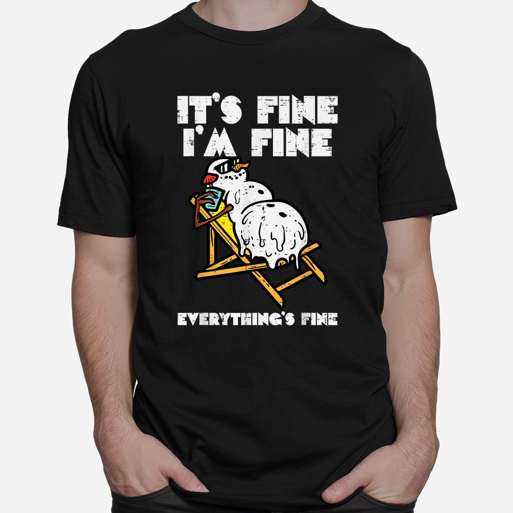 Christmas In July Snowman Melting Fine Shirt Christmas In July Snowman Melting Fine Shirt