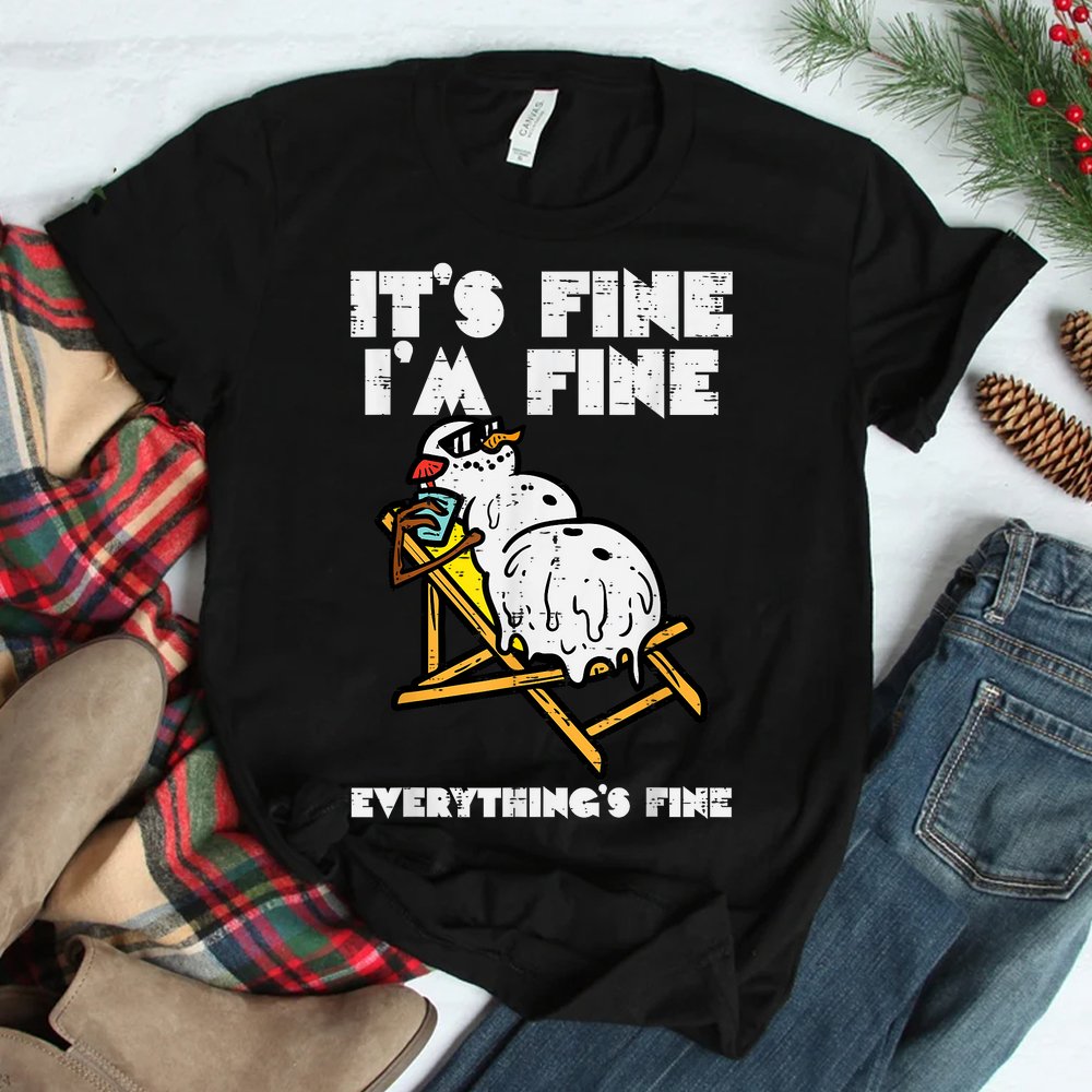 Christmas In July Snowman Melting Fine Shirt Christmas In July Snowman Melting Fine Shirt