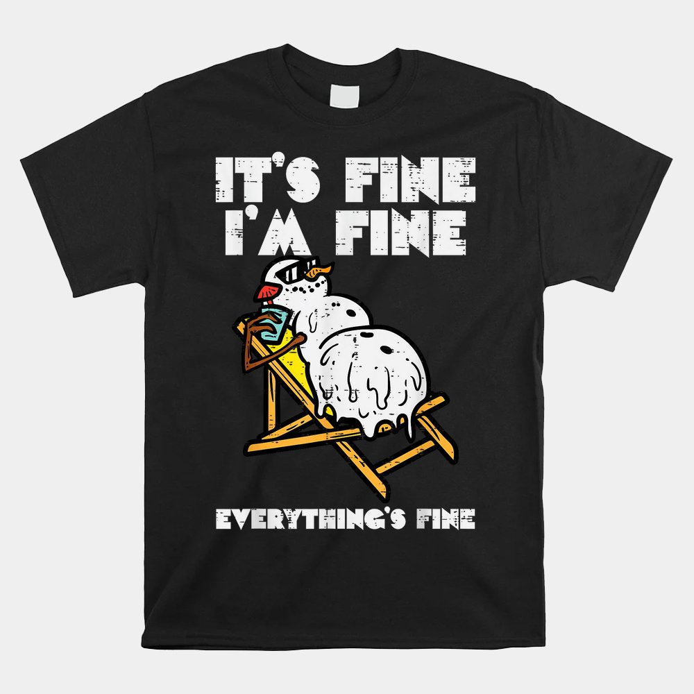 Christmas In July Snowman Melting Fine Shirt Christmas In July Snowman Melting Fine Shirt