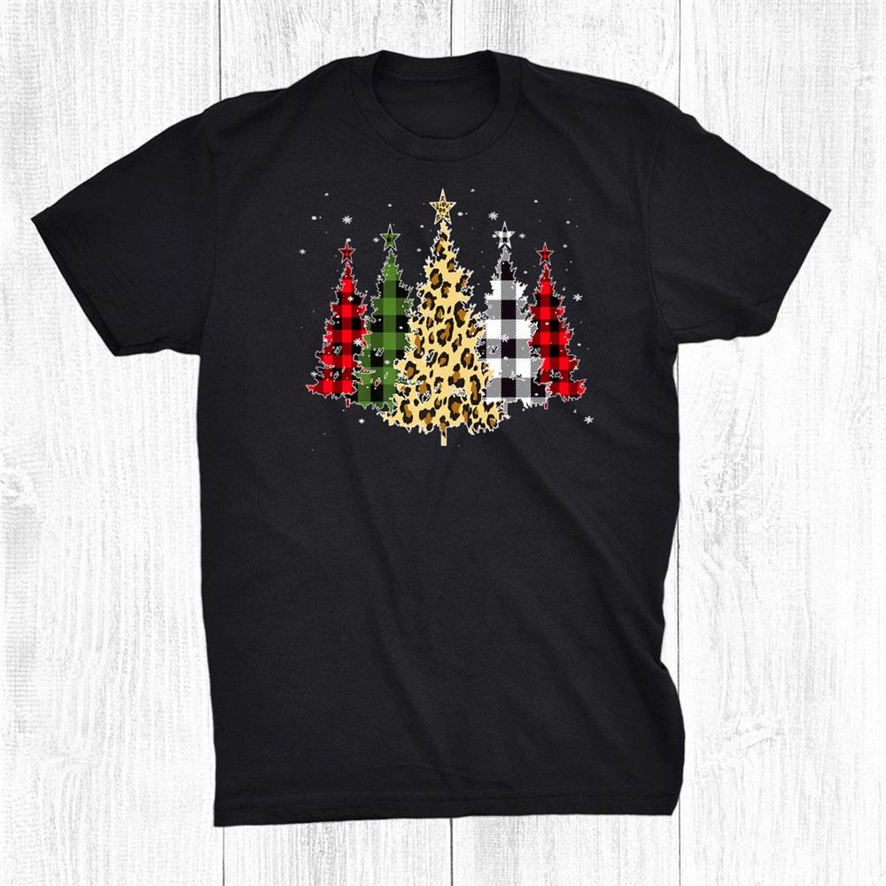 Christmas Leopard Tree And Red Buffalo Plaid Vintage Shirt Christmas Leopard Tree And Red Buffalo Plaid Vintage Shirt
