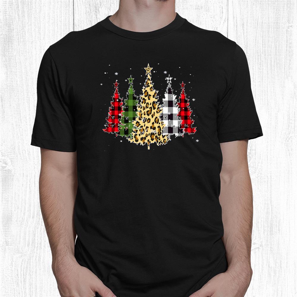 Christmas Leopard Tree And Red Buffalo Plaid Vintage Shirt Christmas Leopard Tree And Red Buffalo Plaid Vintage Shirt