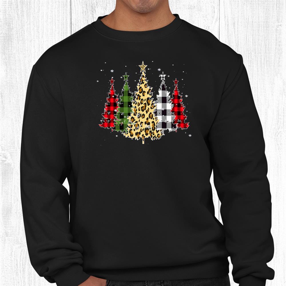 Christmas Leopard Tree And Red Buffalo Plaid Vintage Shirt Christmas Leopard Tree And Red Buffalo Plaid Vintage Shirt