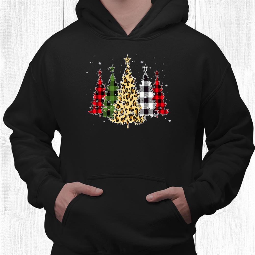 Christmas Leopard Tree And Red Buffalo Plaid Vintage Shirt Christmas Leopard Tree And Red Buffalo Plaid Vintage Shirt