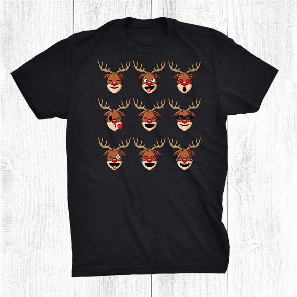 Christmas Reindeeer Faces Funny Boys Girls Kids Xmas Shirt Christmas Reindeeer Faces Funny Boys Girls Kids Xmas Shirt