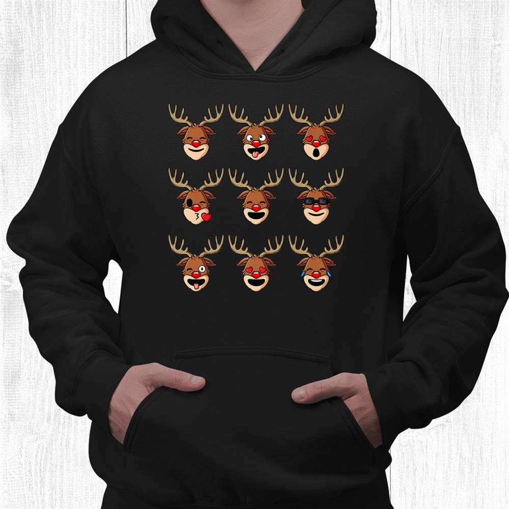 Christmas Reindeeer Faces Funny Boys Girls Kids Xmas Shirt Christmas Reindeeer Faces Funny Boys Girls Kids Xmas Shirt