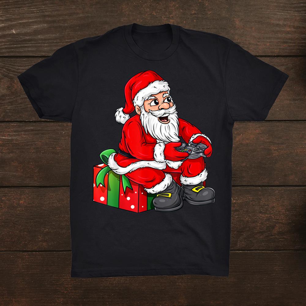 Christmas Santa Claus Video Gamer Controller Boys Kids Xmas Shirt Christmas Santa Claus Video Gamer Controller Boys Kids Xmas Shirt