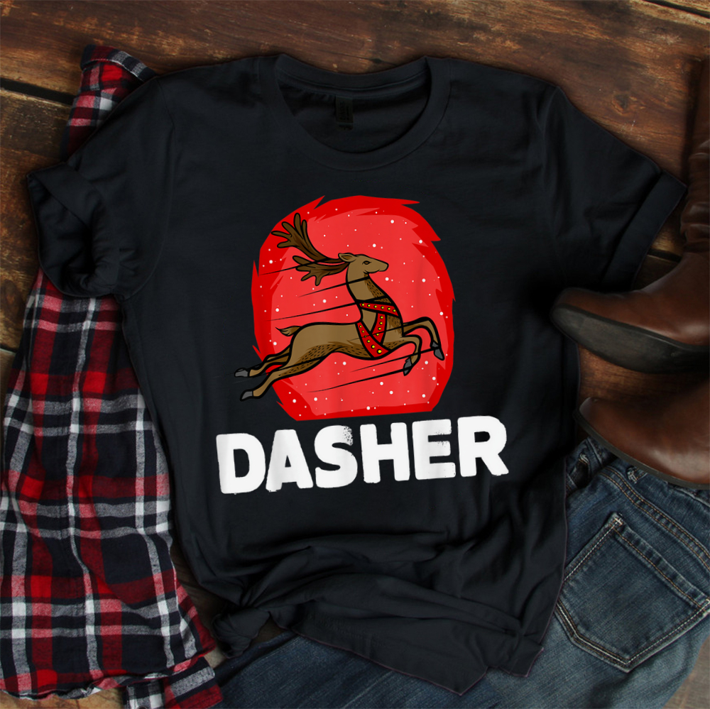 Christmas Santa’s Reindeer Lazy Costume Dasher Shirt Christmas Santa’s Reindeer Lazy Costume Dasher Shirt