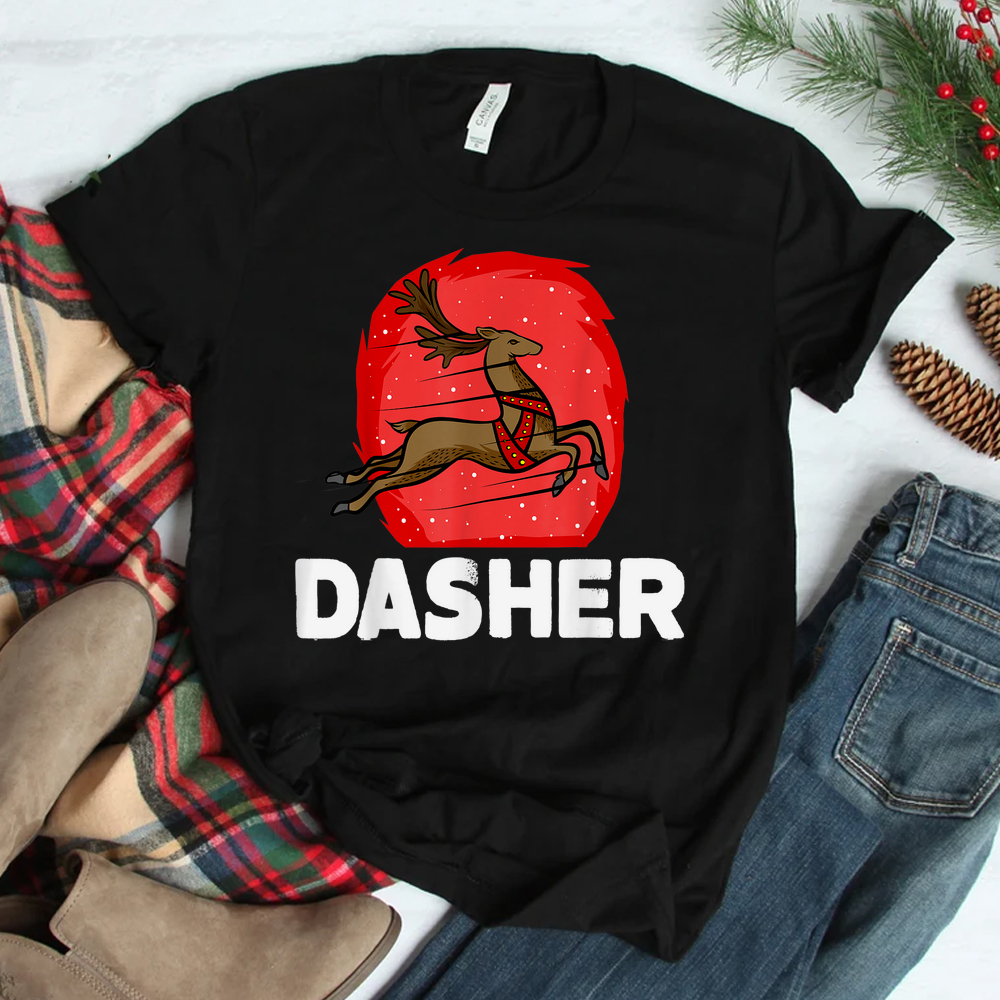 Christmas Santa’s Reindeer Lazy Costume Dasher Shirt Christmas Santa’s Reindeer Lazy Costume Dasher Shirt