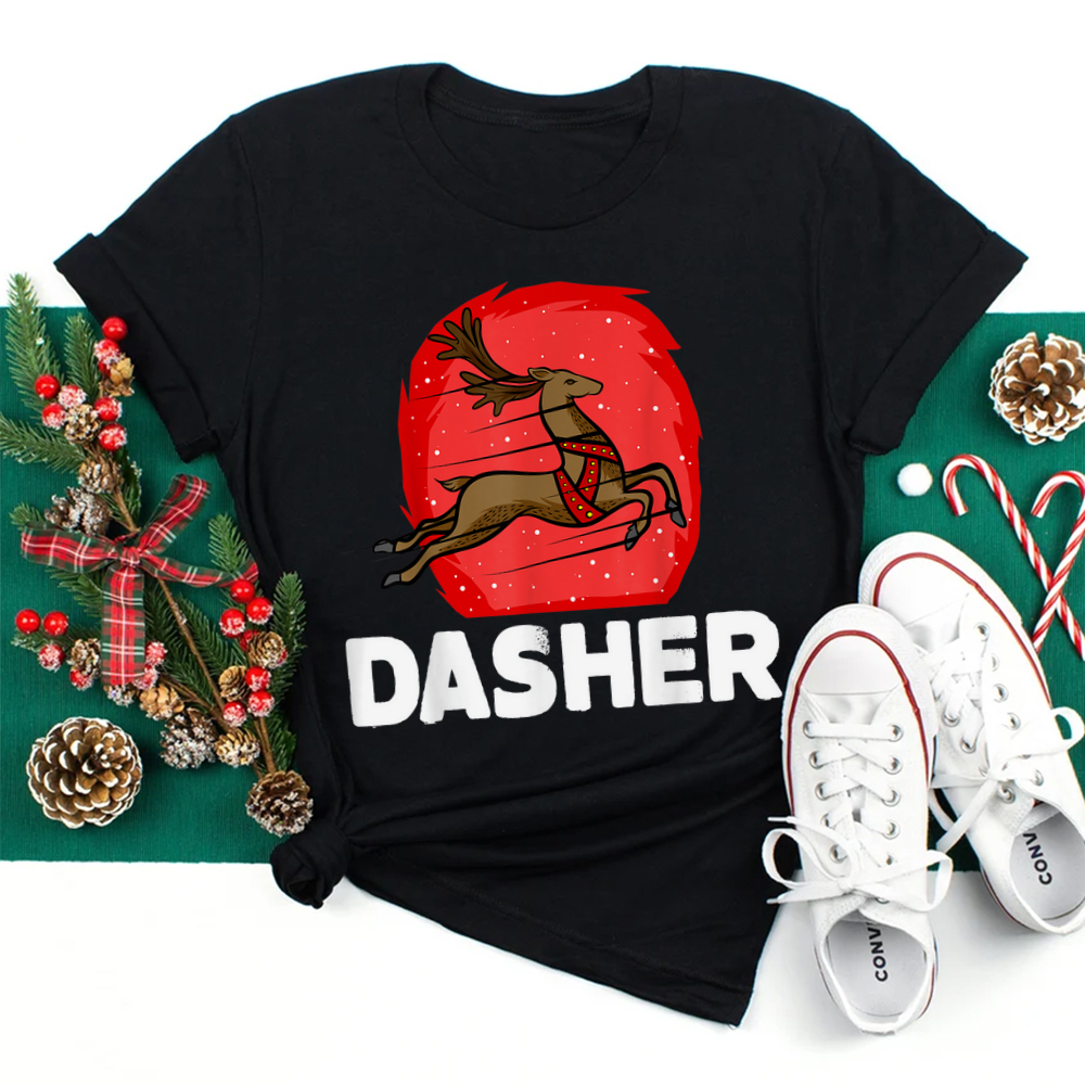 Christmas Santa’s Reindeer Lazy Costume Dasher Shirt Christmas Santa’s Reindeer Lazy Costume Dasher Shirt