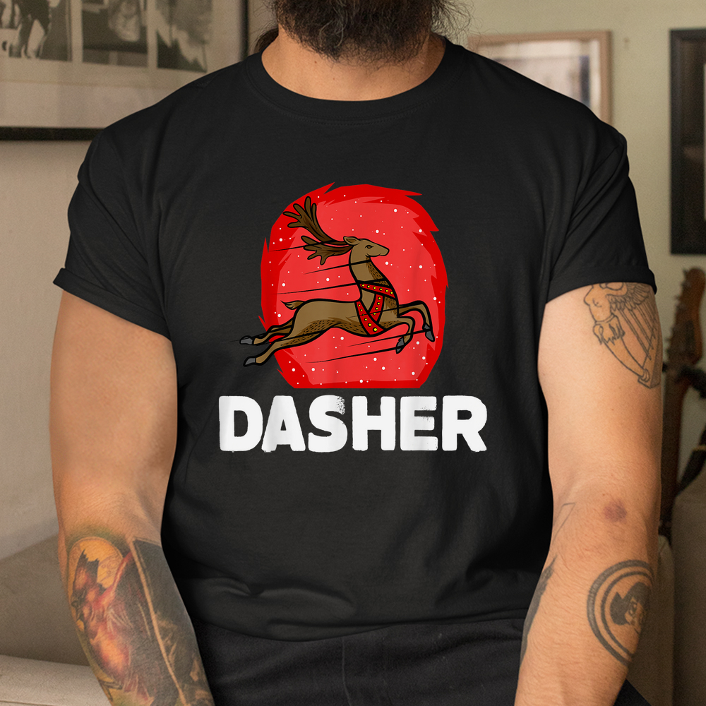 Christmas Santa’s Reindeer Lazy Costume Dasher Shirt Christmas Santa’s Reindeer Lazy Costume Dasher Shirt