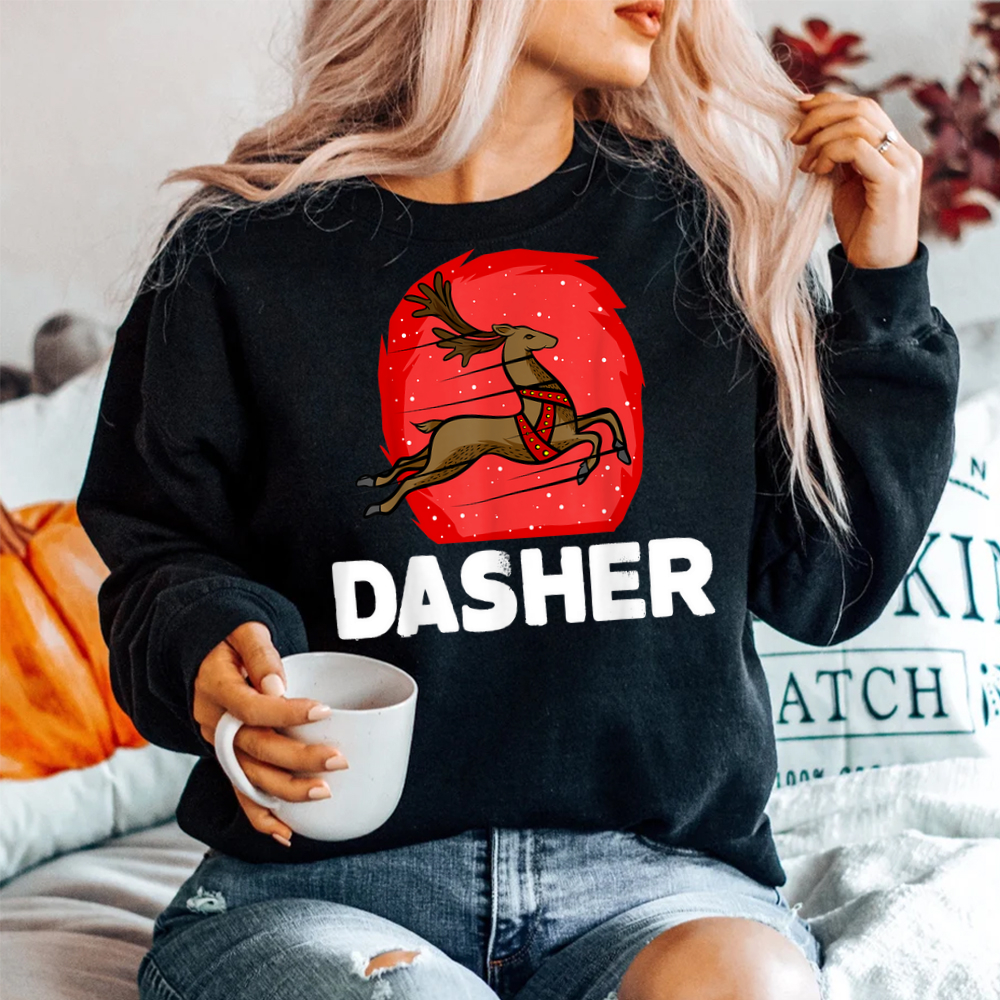 Christmas Santa’s Reindeer Lazy Costume Dasher Shirt Christmas Santa’s Reindeer Lazy Costume Dasher Shirt