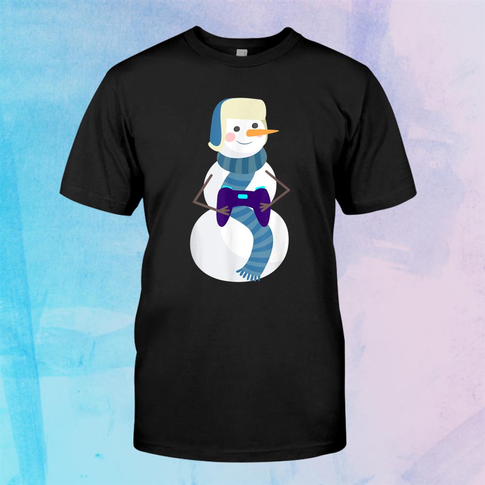 Christmas Snowman Love Video Games Pajama Shirt Christmas Snowman Love Video Games Pajama Shirt