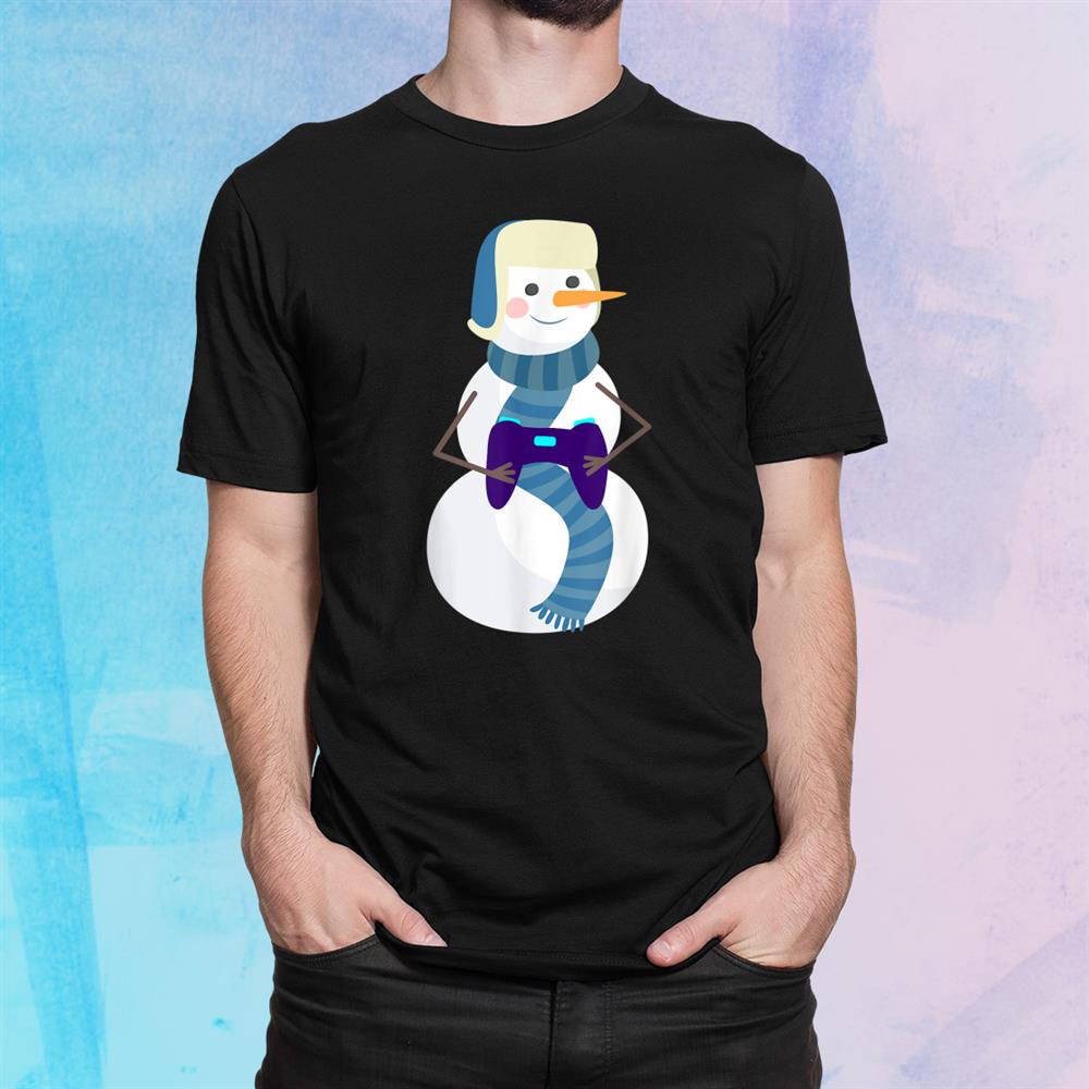 Christmas Snowman Love Video Games Pajama Shirt Christmas Snowman Love Video Games Pajama Shirt