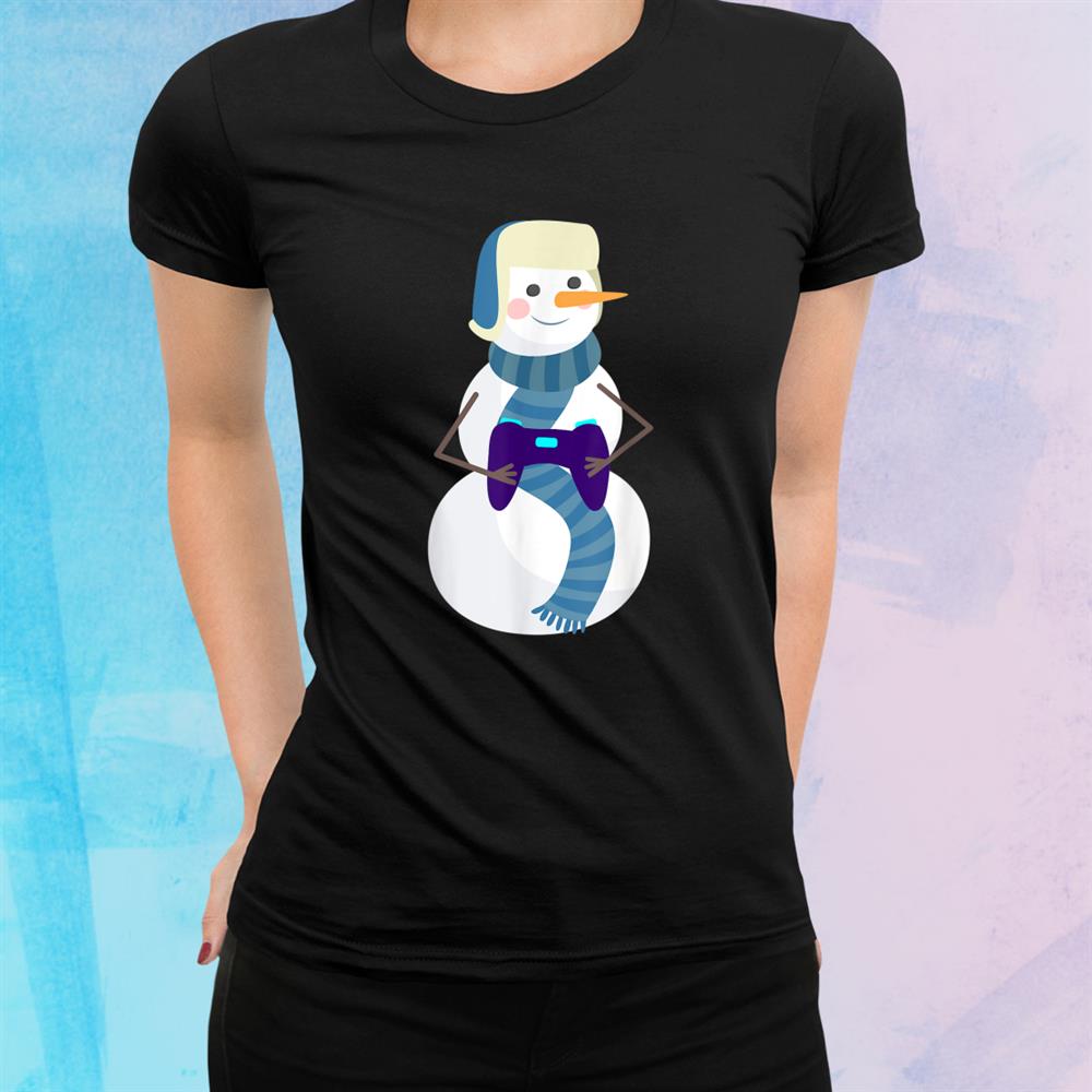 Christmas Snowman Love Video Games Pajama Shirt Christmas Snowman Love Video Games Pajama Shirt
