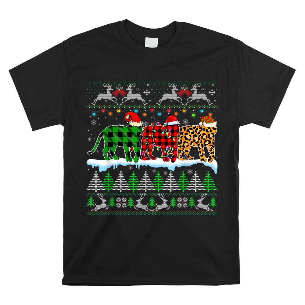 Christmas Tiger Xmas Leopard Buffalo Plaid Santa Hat Shirt Christmas Tiger Xmas Leopard Buffalo Plaid Santa Hat Shirt