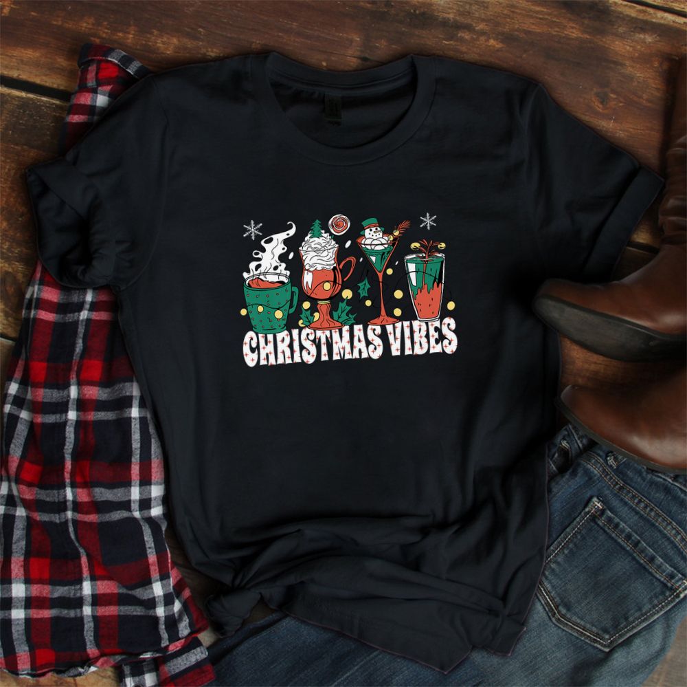 Christmas Vibes Christmas Coffee Drink Shirt Christmas Vibes Christmas Coffee Drink Shirt