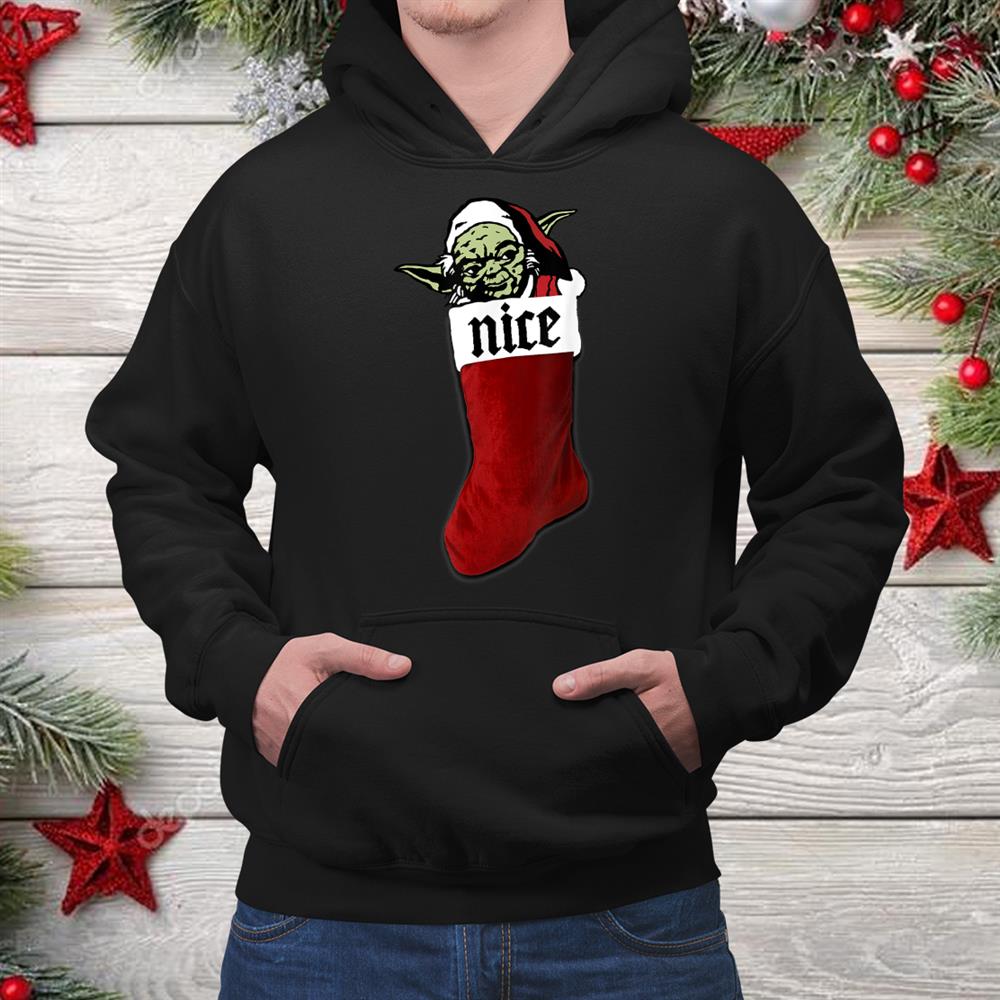 Christmas Yoda Stocking Nice Shirt Christmas Yoda Stocking Nice Shirt