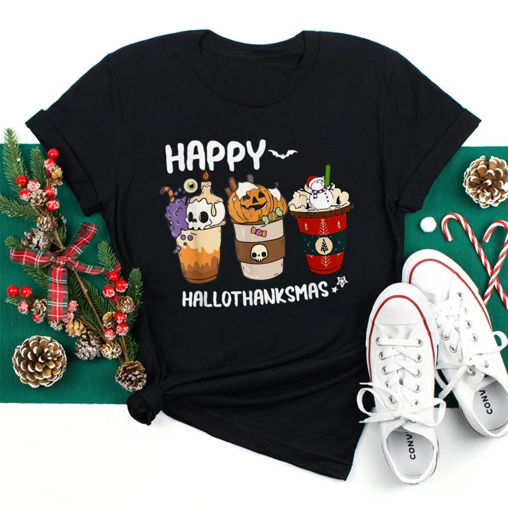 Coffee Halloween Thanksgiving Christmas Shirt Coffee Halloween Thanksgiving Christmas Shirt