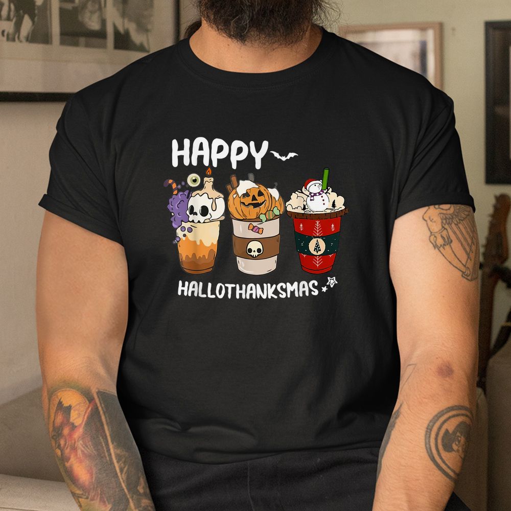 Coffee Halloween Thanksgiving Christmas Shirt Coffee Halloween Thanksgiving Christmas Shirt