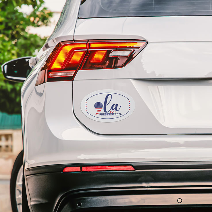 Comma La For President Kamala Harris 2024 Car Magnet Comma La For President Kamala Harris 2024 Car Magnet