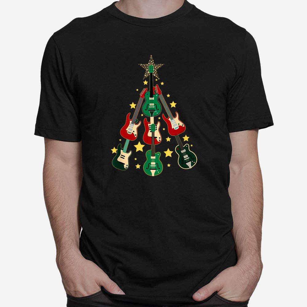 Cool Guitar Christmas Tree Guitar Shirt Cool Guitar Christmas Tree Guitar Shirt